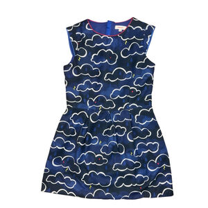 Girls Catimini Pique Dress Size 10 Blue Storm Cloud sleeveless Sundress